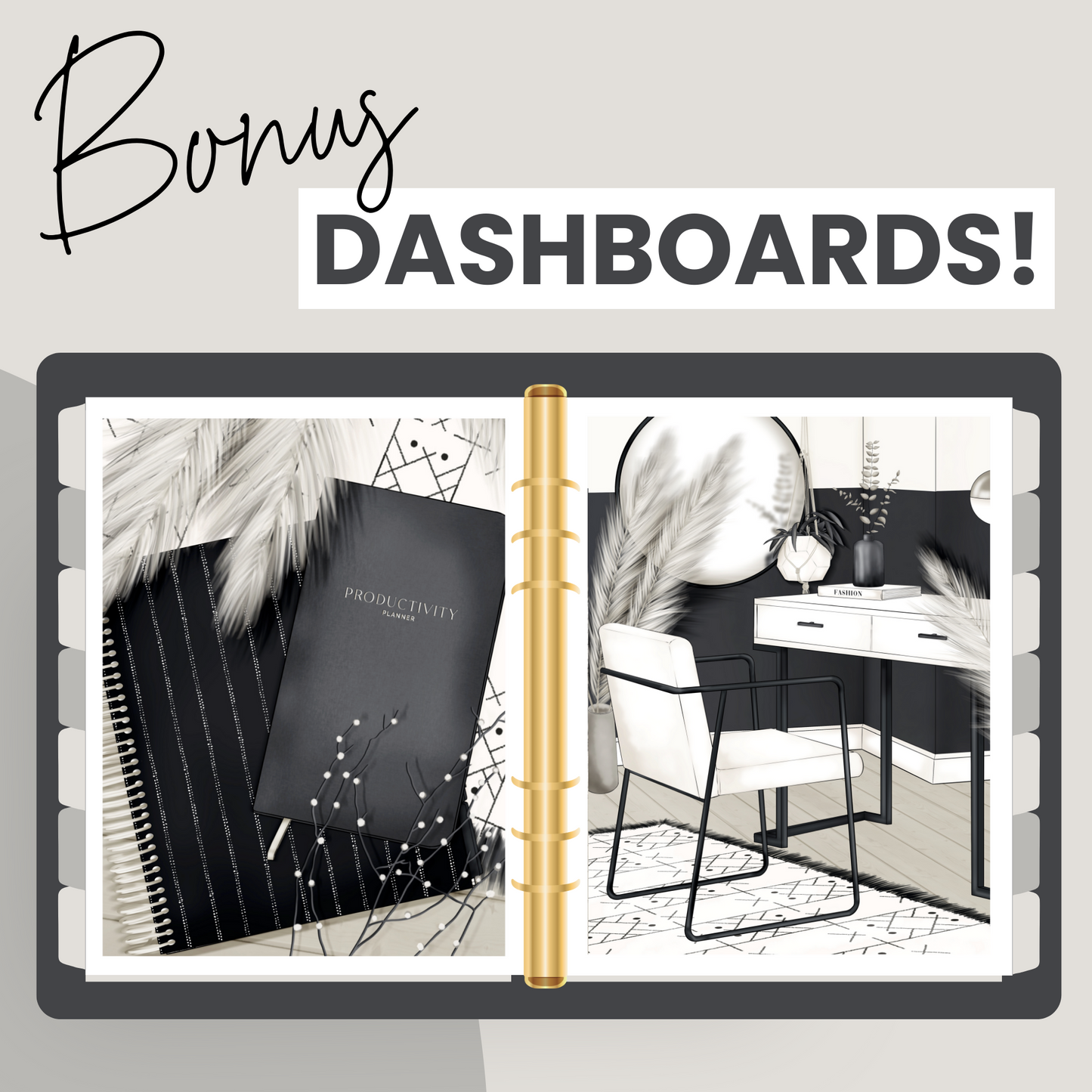 Noir Edit Premium Printable Sticker Kit