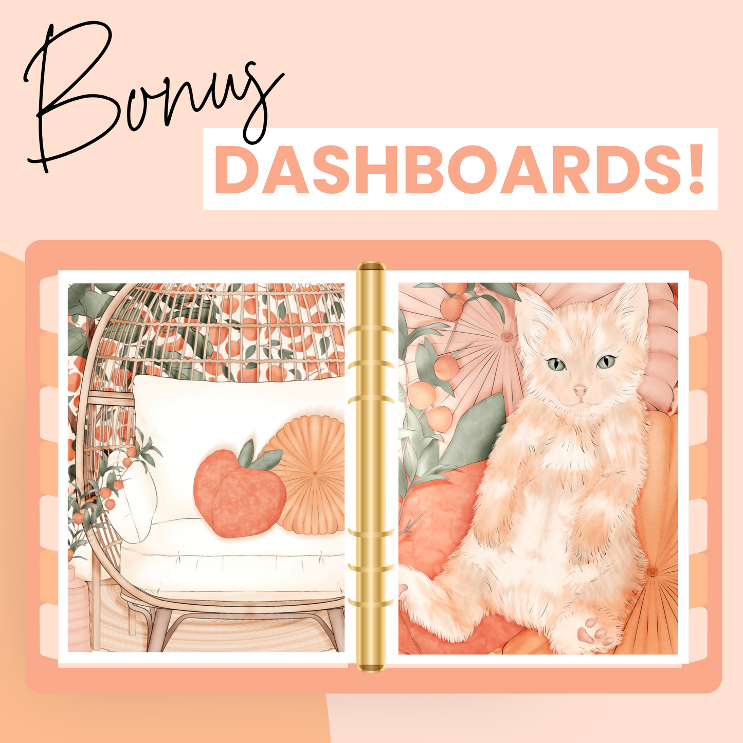 Peach Bellini Premium Printable Sticker Kit