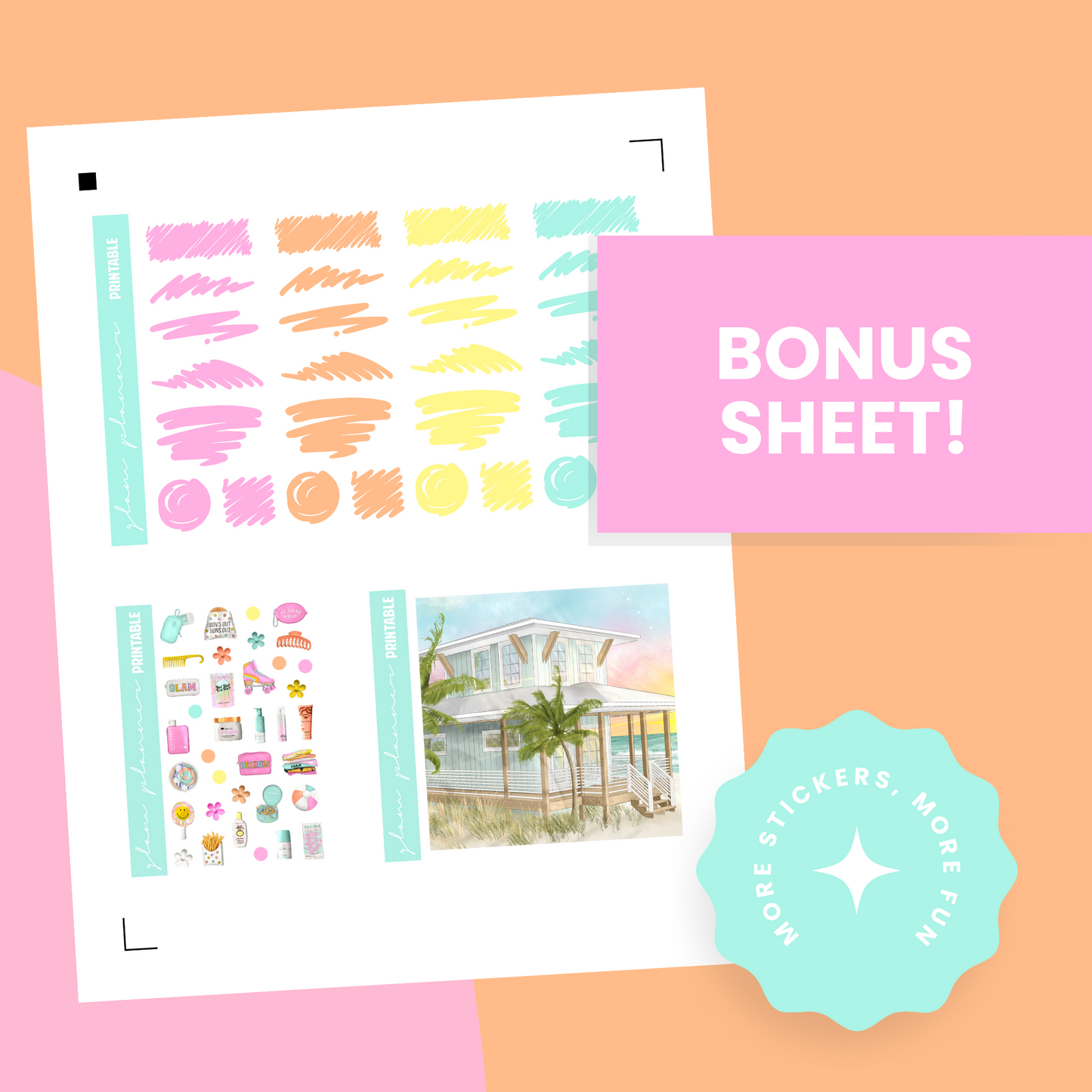 Sun's Out Premium Printable Sticker Kit