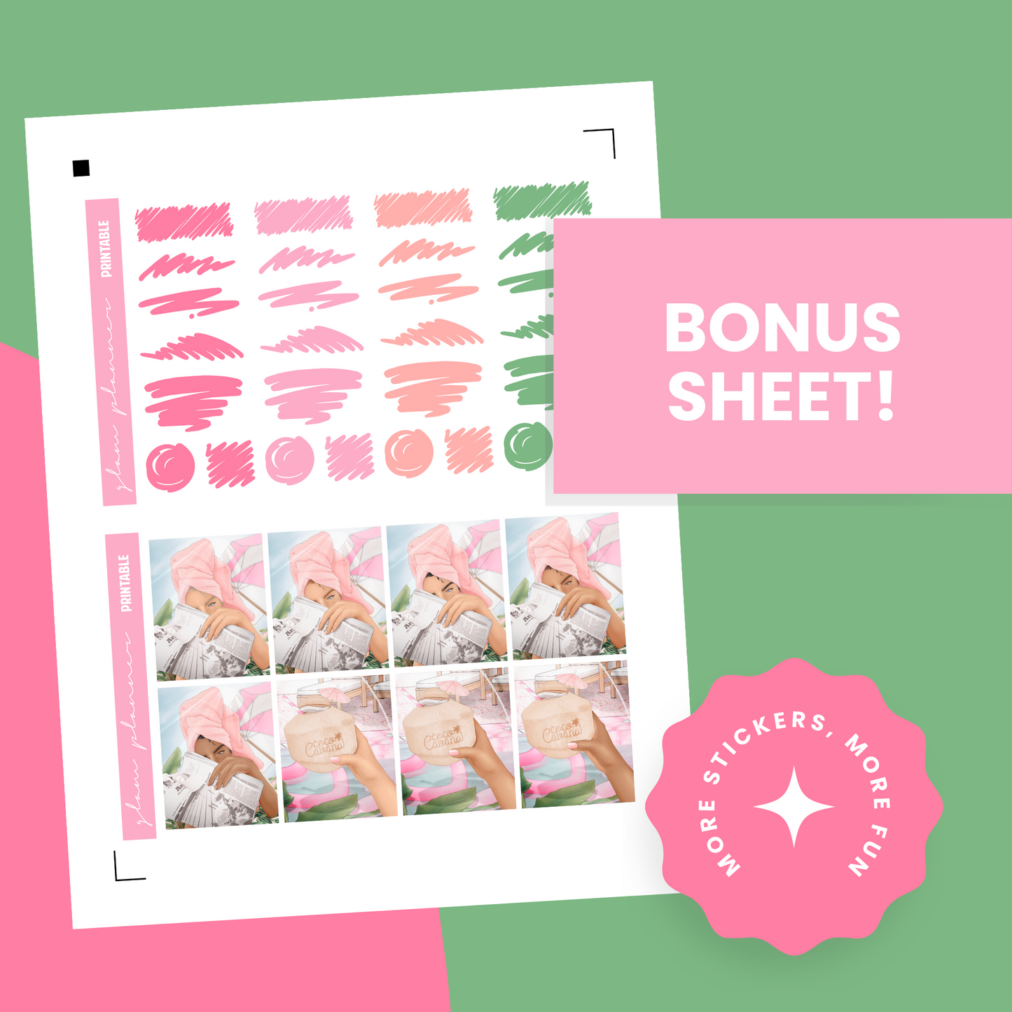 Cabana Premium Printable Sticker Kit
