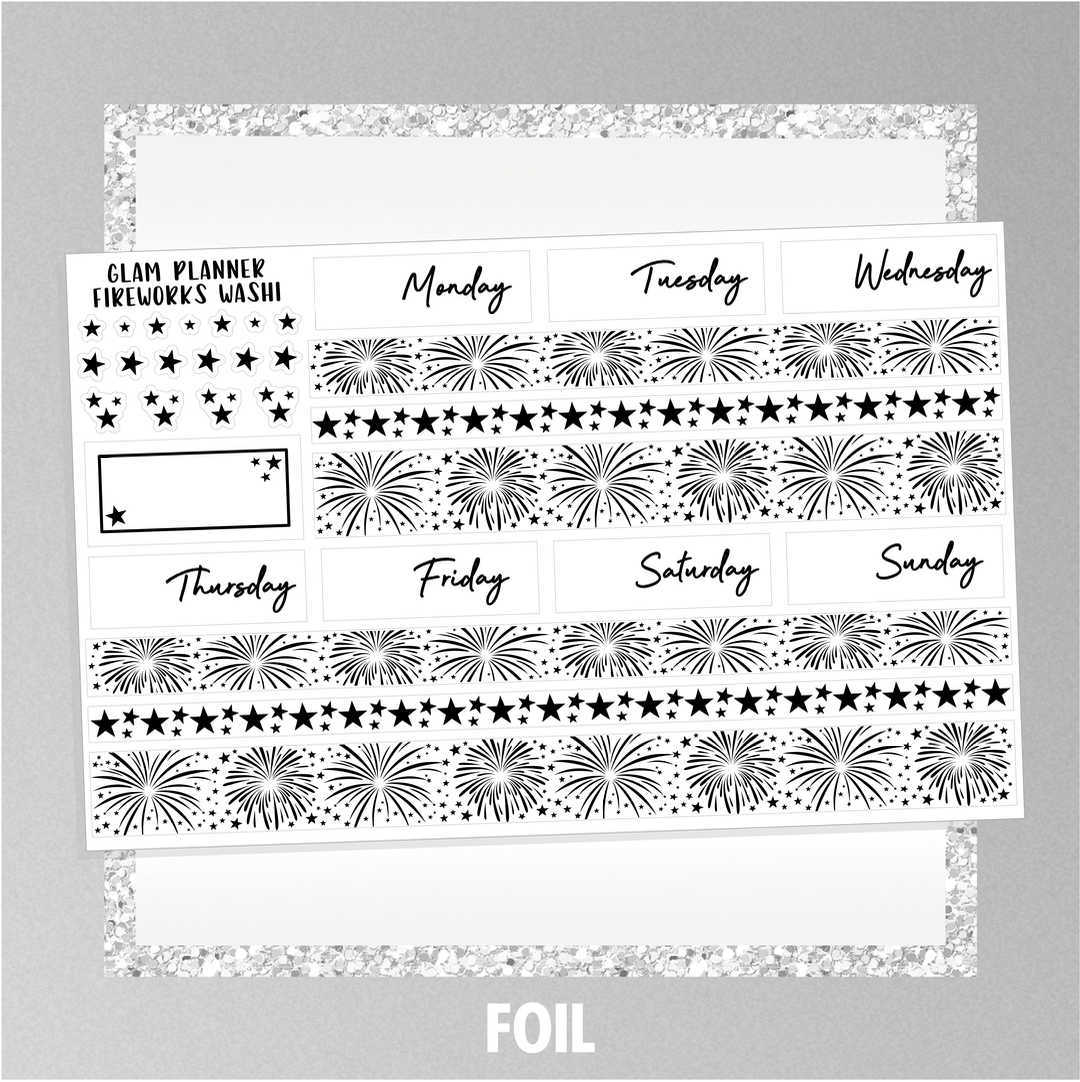 Foil Fireworks Washi