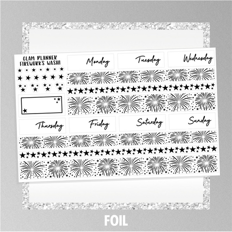 Foil Fireworks Washi