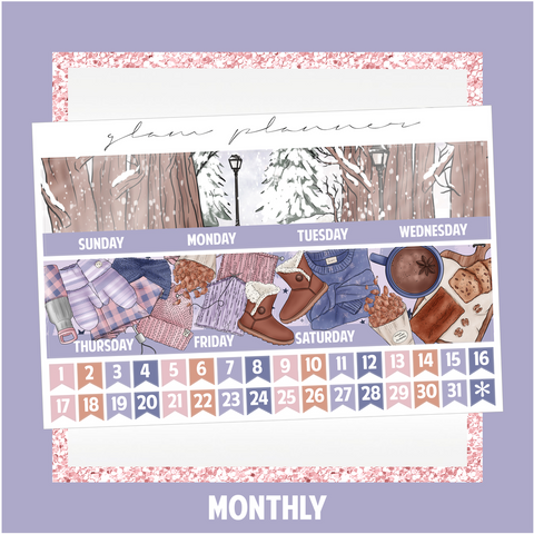 Undated January 2023 Monthly Spread (With Foil)