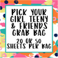 Pick Your Girl Teeny & Friends Grab Bags | 20 OR 50 sheets!