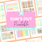 Sun's Out Premium Printable Sticker Kit