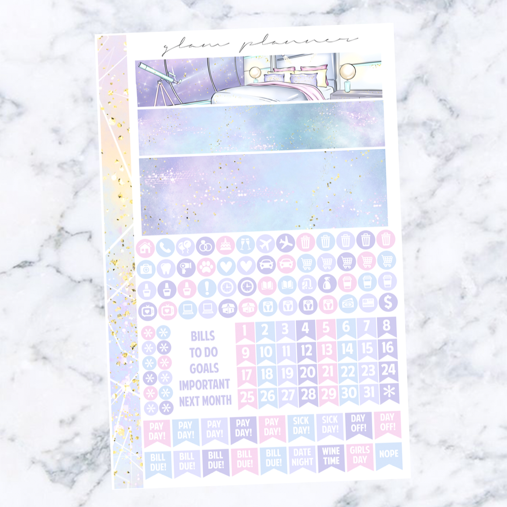 April 2021 FOIL A5 Monthly Spread
