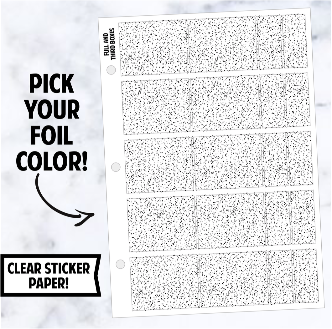 Foil Binder: Glitter Half and Third Boxes