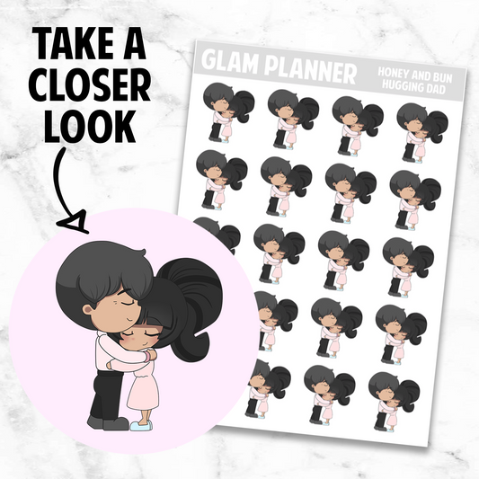 Honey and Bun: Hugging Dad