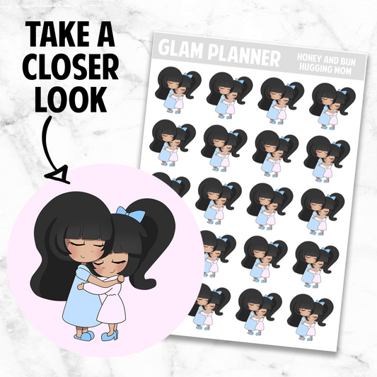 Honey and Bun: Hugging Mom