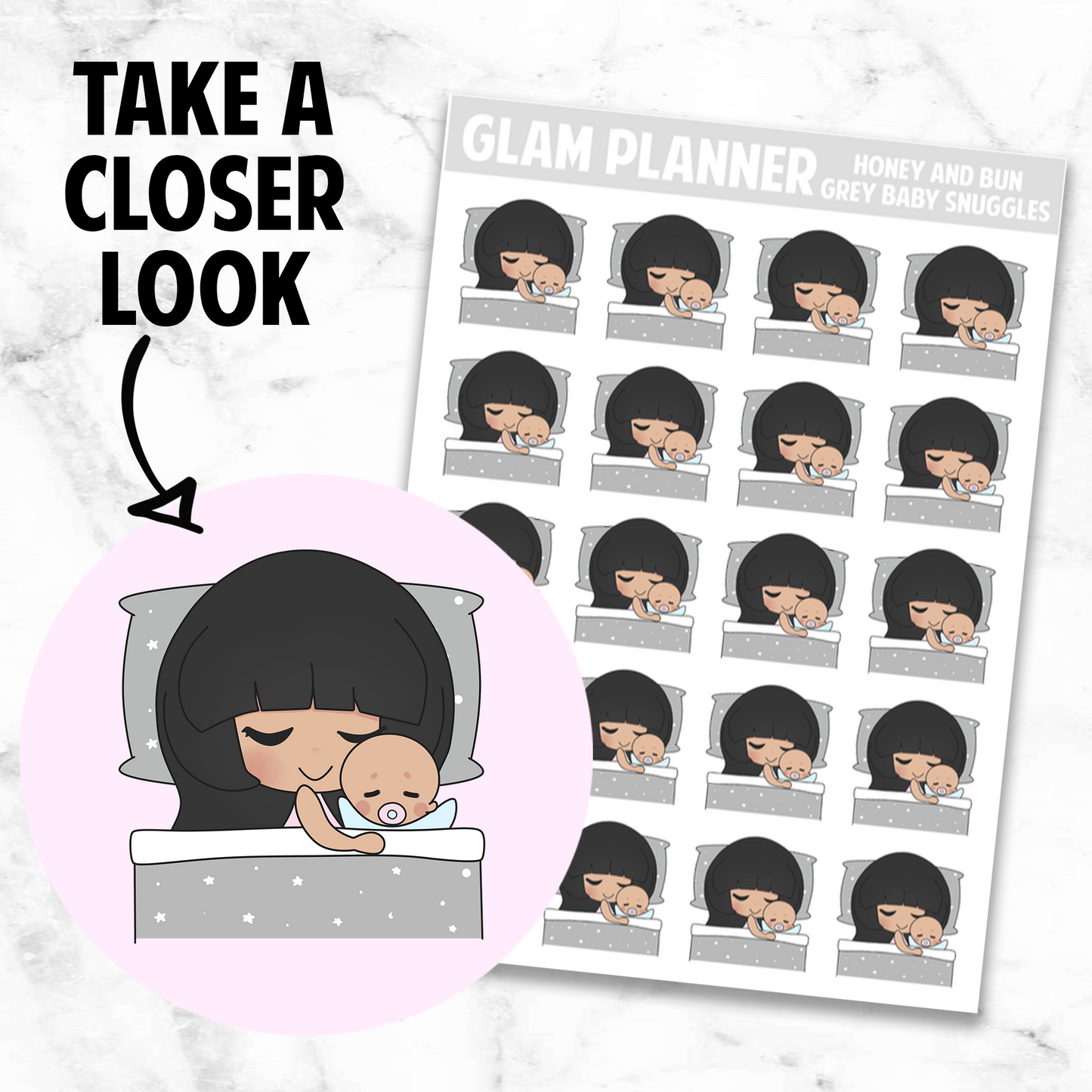 Honey and Bun: Grey Baby Snuggles