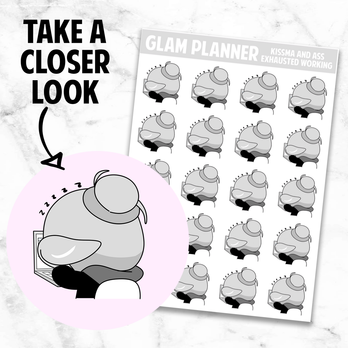 Kissma and Ass: Exhausted Working