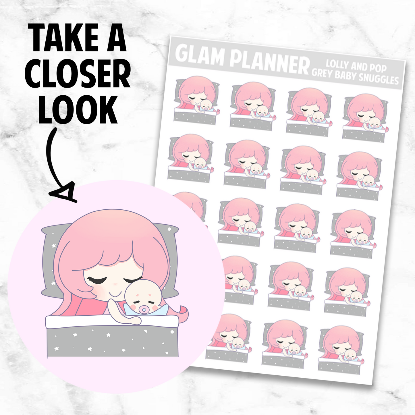 Lolly and Pop: Grey Baby Snuggles