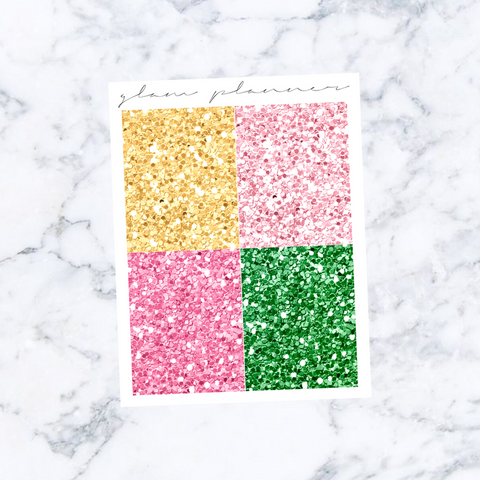 Palm Leaves Glitter Headers
