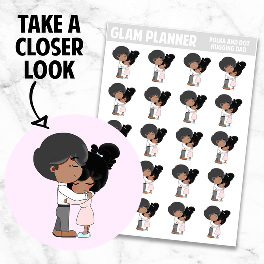 Polka and Dot: Hugging Dad