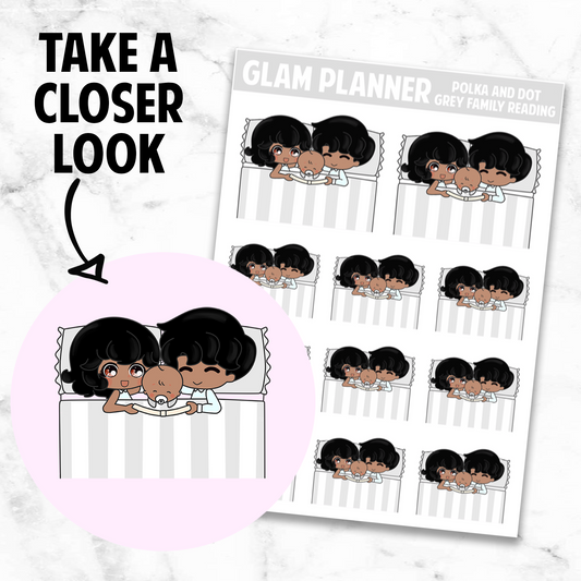 Polka and Dot: Grey Family Reading