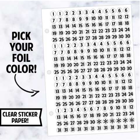 Foil Binder: Date Dots