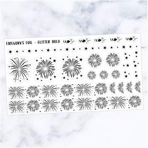 Fireworks: Foiled Overlay, Glitter Holo
