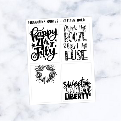 Fireworks: Foiled Quotes, Glitter Holo