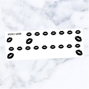 Kisses Foiled Washi, Pink Foil
