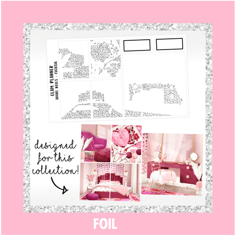 Adore Foil Overlay Full Boxes, Fuchsia