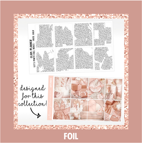 Let's Party Foiled Overlay Full Boxes