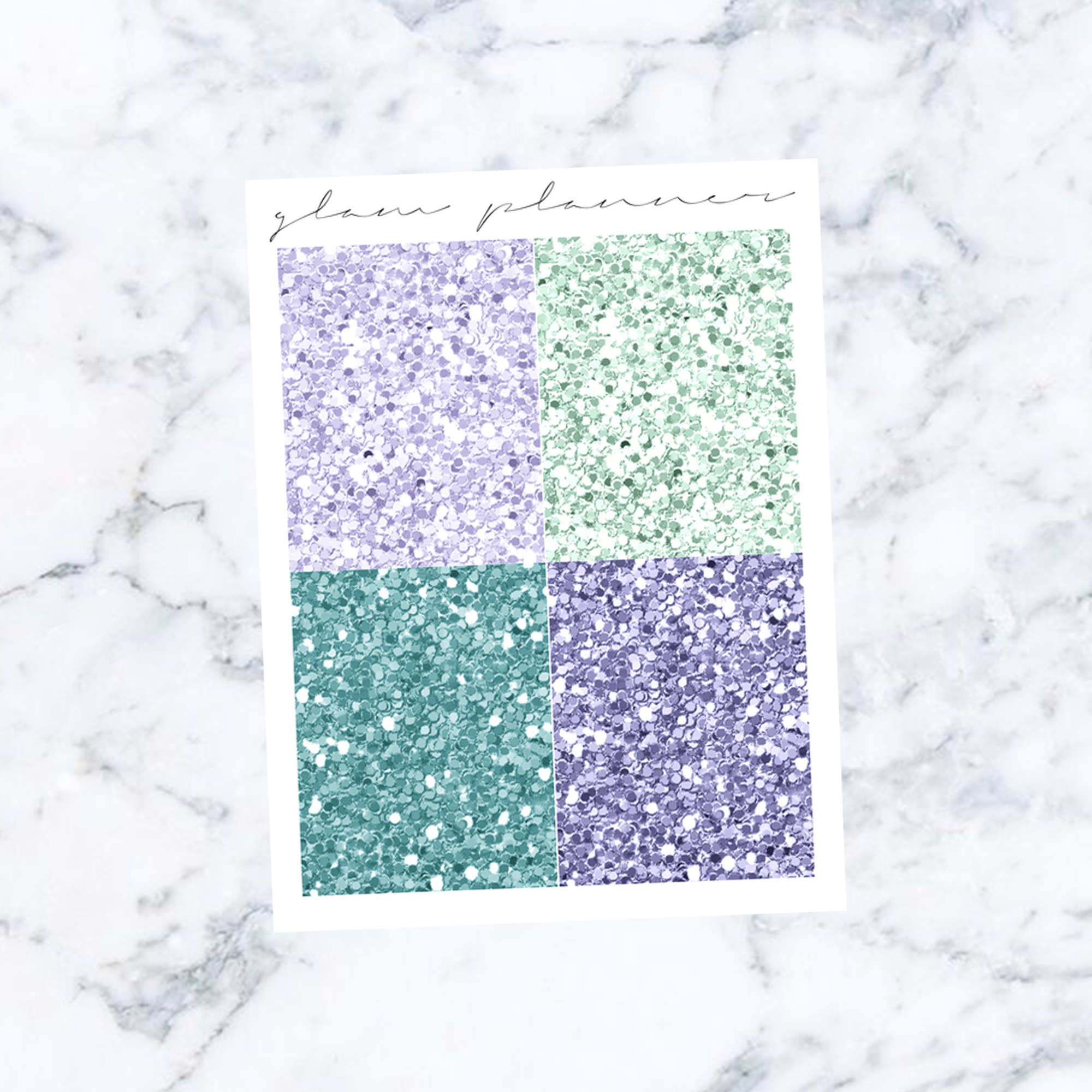 Serenity Glitter Headers